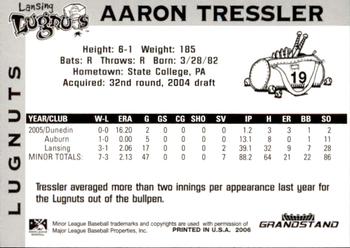 2006 Grandstand Lansing Lugnuts #NNO Aaron Tressler Back