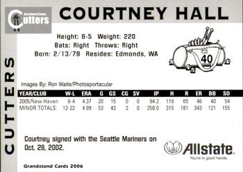 2006 Grandstand New Haven County Cutters #8 Courtney Hall Back
