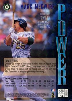 1997 Finest - Embossed Refractor #305 Mark McGwire Back