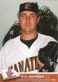 2007 Grandstand Brevard County Manatees #NNO E.J. Shanks Front