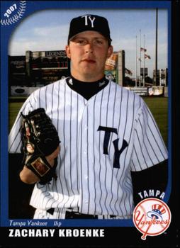 2007 Grandstand Tampa Yankees #NNO Zachary Kroenke Front