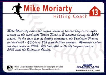 2007 Grandstand State College Spikes #18 Mike Moriarty Back