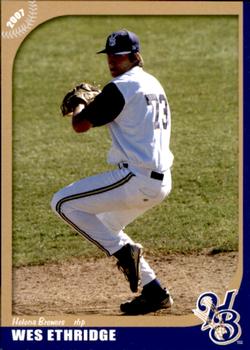 2007 Grandstand Helena Brewers #NNO Wes Etheridge Front