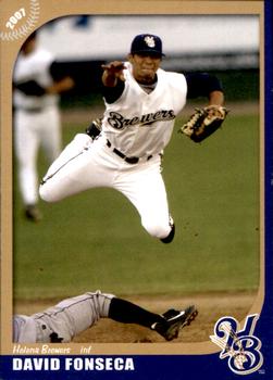 2007 Grandstand Helena Brewers #NNO David Fonseca Front
