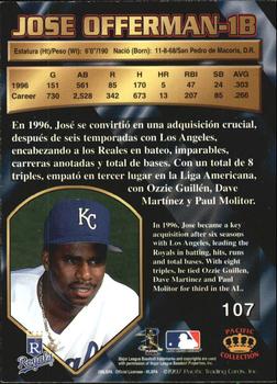 1997 Pacific Crown Collection - Light Blue #107 Jose Offerman Back