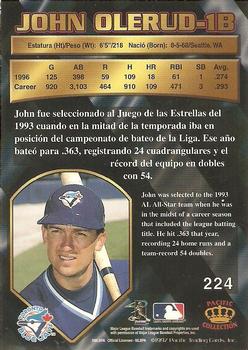 1997 Pacific Crown Collection - Silver #224 John Olerud Back