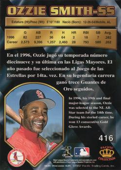 1997 Pacific Crown Collection - Silver #416 Ozzie Smith Back