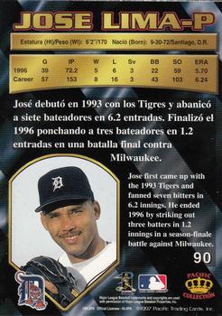 1997 Pacific Crown Collection - Silver #90 Jose Lima Back