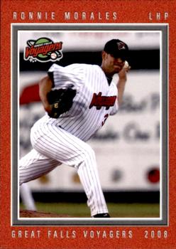 2008 Grandstand Great Falls Voyagers #8 Ronnie Morales Front