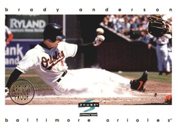 1997 Score - Artist's Proof White Border #96 Brady Anderson Front