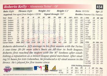 1997 Score - Artist's Proof Holofoil #454 Roberto Kelly Back