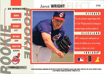 1997 Select - Select Company #194 Jaret Wright Back