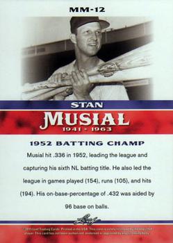 2015 Leaf Heroes of Baseball - Stan Musial Milestones #MM-12 Stan Musial Back