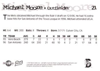 1997 Best Binghamton Mets #21 Michael Moore Back