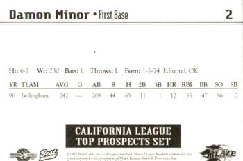 1997 Best California League Top Prospects #2 Damon Minor Back