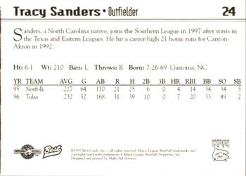 1997 Best Carolina Mudcats #24 Tracy Sanders Back