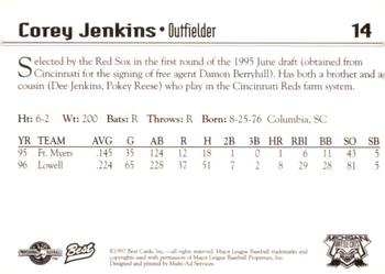 1997 Best Michigan Battle Cats #14 Corey Jenkins Back