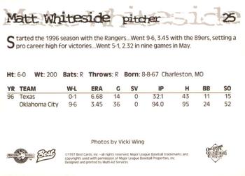 1997 Best Oklahoma City 89ers #25 Matt Whiteside Back