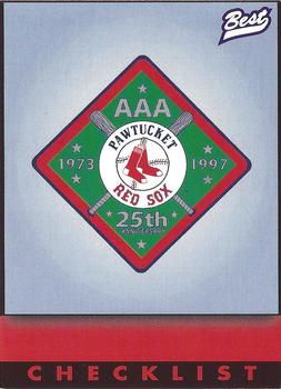 1997 Best Pawtucket Red Sox #29 Team Logo CL Front