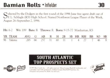 1997 Best South Atlantic League Top Prospects #30 Damian Rolls Back