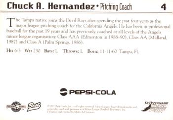 1997 Best St. Petersburg Devil Rays #4 Chuck Hernandez Back