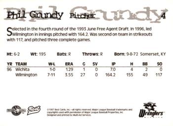 1997 Best Wichita Wranglers #4 Phil Grundy Back