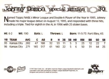 1997 Best Wichita Wranglers #30 Johnny Damon Back