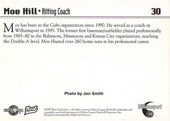 1997 Best Williamsport Cubs #30 Moe Hill Back