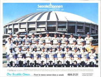 1978 Seattle Times Seattle Mariners Team Photo #NNO Seattle Mariners Front