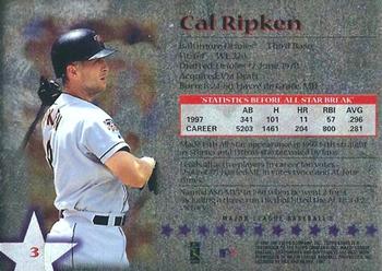 1997 Topps Stars - Always Mint #3 Cal Ripken Jr. Back