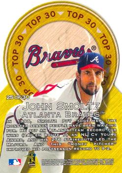 1997 Ultra - Top 30 Gold Medallion #25 John Smoltz Back