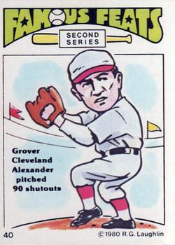 1980 Laughlin Famous Feats Second Series #40 Grover Alexander Front