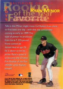 1998 Bowman - 1999 Rookie of the Year Favorites #ROY9 Ryan Minor Back