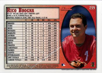 1998 Bowman - International #239 Rico Brogna Back