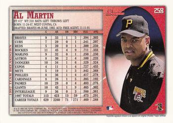 1998 Bowman - International #258 Al Martin Back