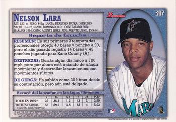 1998 Bowman - International #307 Nelson Lara Back