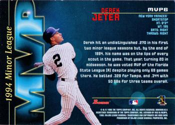 1998 Bowman - Minor League MVPs #MVP6 Derek Jeter Back