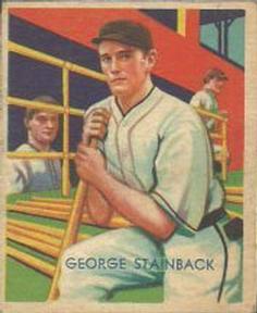 1934-36 National Chicle Diamond Stars (R327) #52 George Stainback Front