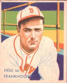 1934-36 National Chicle Diamond Stars (R327) #62 Fred Frankhouse Front