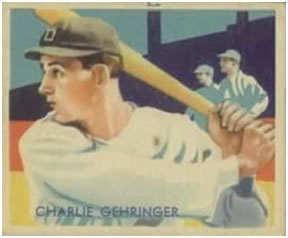 1934-36 National Chicle Diamond Stars (R327) #77 Charlie Gehringer Front