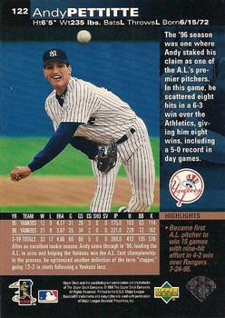 1997 Upper Deck #122 Andy Pettitte Back