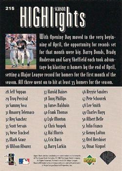 1997 Upper Deck #215 Barry Bonds / Gary Sheffield / Brady Anderson Back