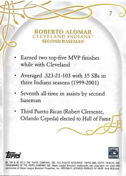 2015 Topps Tribute - Green #7 Roberto Alomar Back