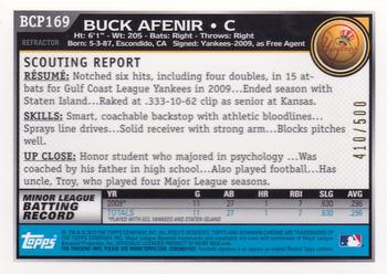 2010 Bowman Chrome - Prospects Refractors #BCP169 Buck Afenir Back