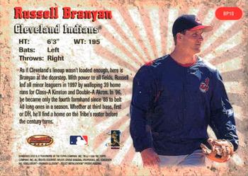 1998 Bowman's Best - Best Performers #BP10 Russell Branyan Back
