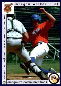1999 Warning Track Albany-Colonie Diamond Dogs #19 Morgan Walker Front