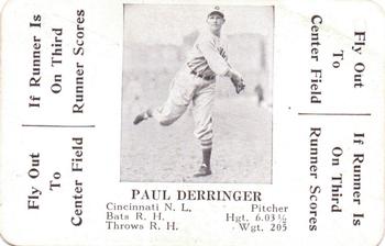 1936 S&S Games The National Game #NNO Paul Derringer Front