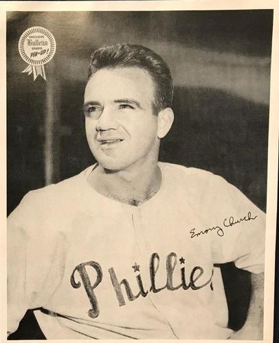 1950 Philadelphia Bulletin Pin-Ups Philadelphia Phillies #NNO Bubba Church Front