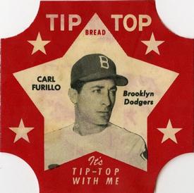 1952 Tip Top Bread Labels #NNO Carl Furillo Front