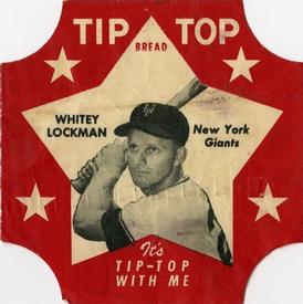 1952 Tip Top Bread Labels #NNO Whitey Lockman Front